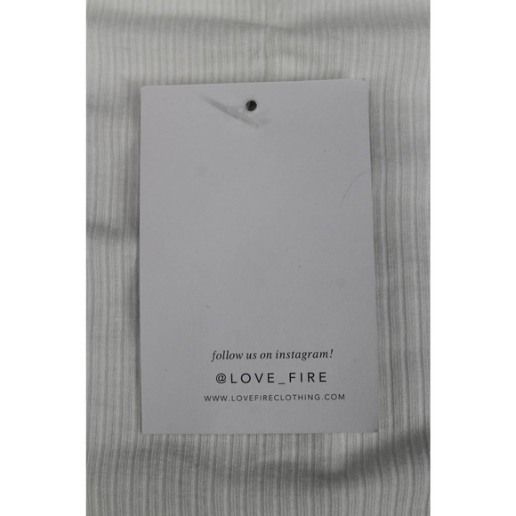 NWT Love Fire white stretchy off‎ the shoulder crop top small - Picture 3 of 7